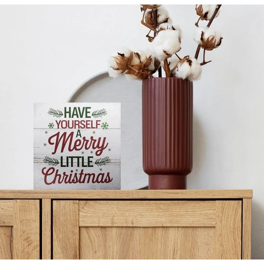 Have Yourself A Merry Little Christmas Wood Sign Christmas Deco Indoors 5x5